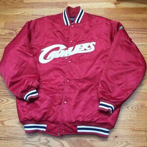 NBA Exclusive Collection Cleveland Cavaliers Satin Bomber Coat Jacket Red 2X XXL